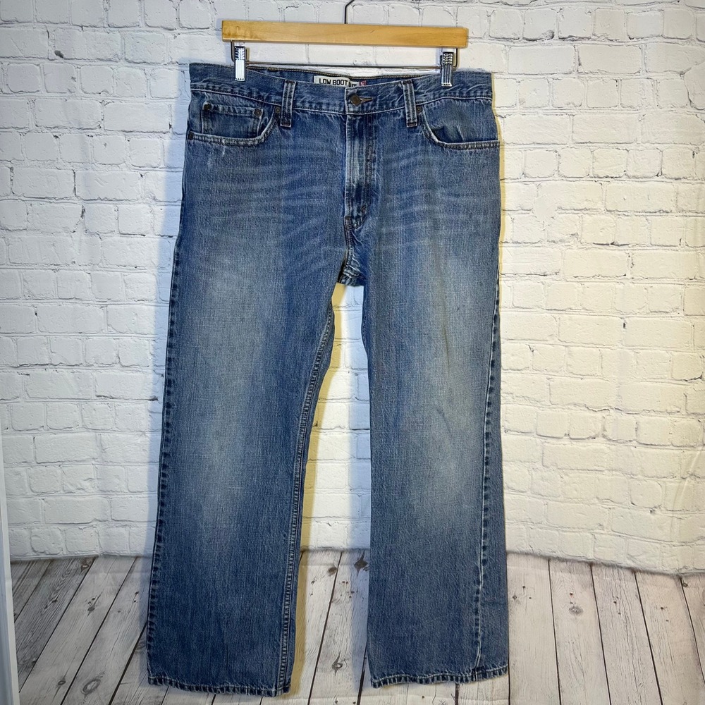 Levis 527 Low Boot Cut Jeans Mens Blue Denim Medium Wash Pants